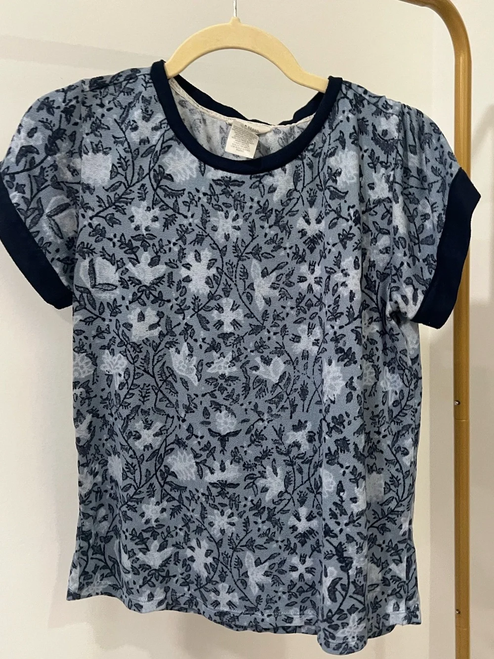 Lucky Brand Blue Floral Short-Sleeve Set